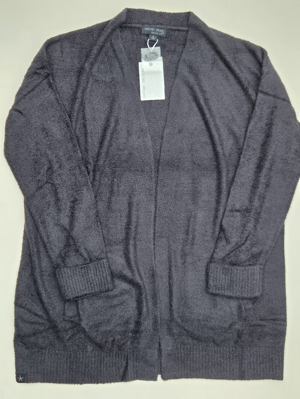 NWT Barefoot Dreams CozyChic Lite Ribbed Cuff Coastline Cardigan Size-Medium - Picture 2 of 9